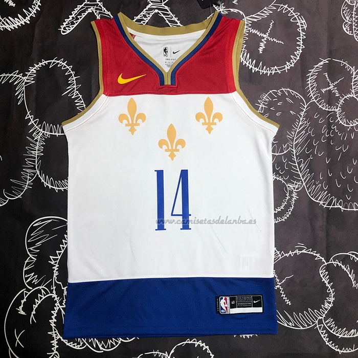 Camiseta New Orleans Pelicans Brandon Ingram NO 14 Ciudad 2020-21 Blanco